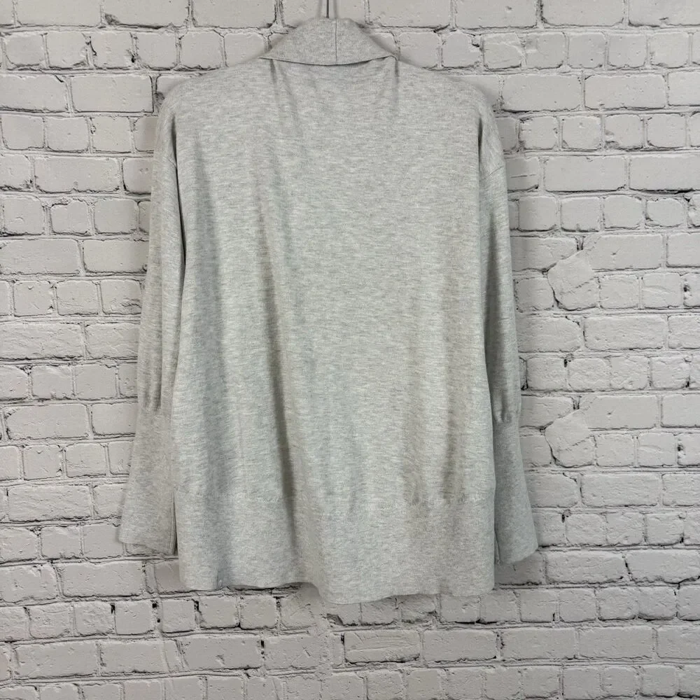 Ivivva Lululemon Moment To Pause Wrap Knit Cardigan Sweater Gray Girls 14 NWT